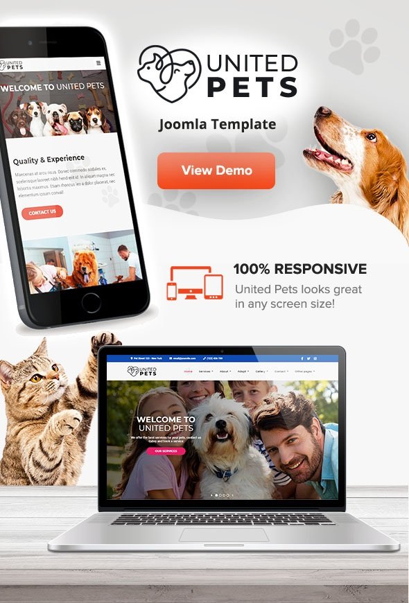 United Pets - Joomla 6 Pet Care & Adoption Template